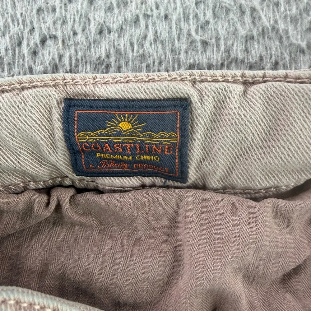 Faherty Coastline Chino Shorts Mens 36 Mauve Tailored Fit Stretch Organic Cotton